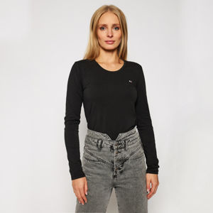 Tommy Jeans dámské černé tričko s dlouhým rukávem Jersey - XS (BDS)